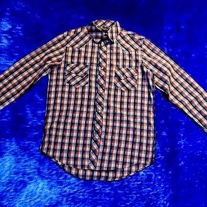 Classic Ben Sherman men’s cotton-stretch, size S, snap-up, button-down